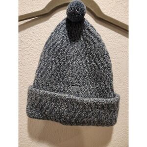 Allbirds Toddler Knit Beanie Pom Pom Blue Gray S M Merino Wool